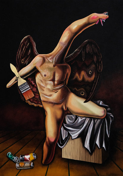 Original Artwork: Amor Victorious, my ass. (After Caravaggio) – Anni Heuchel